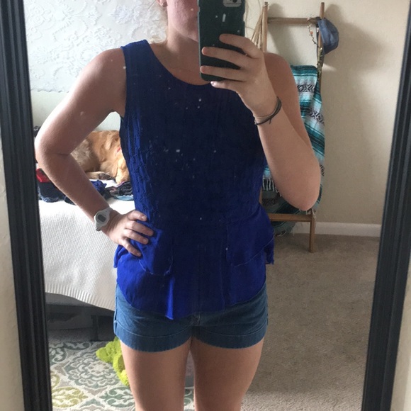 Blue size M blouse - Picture 4 of 4